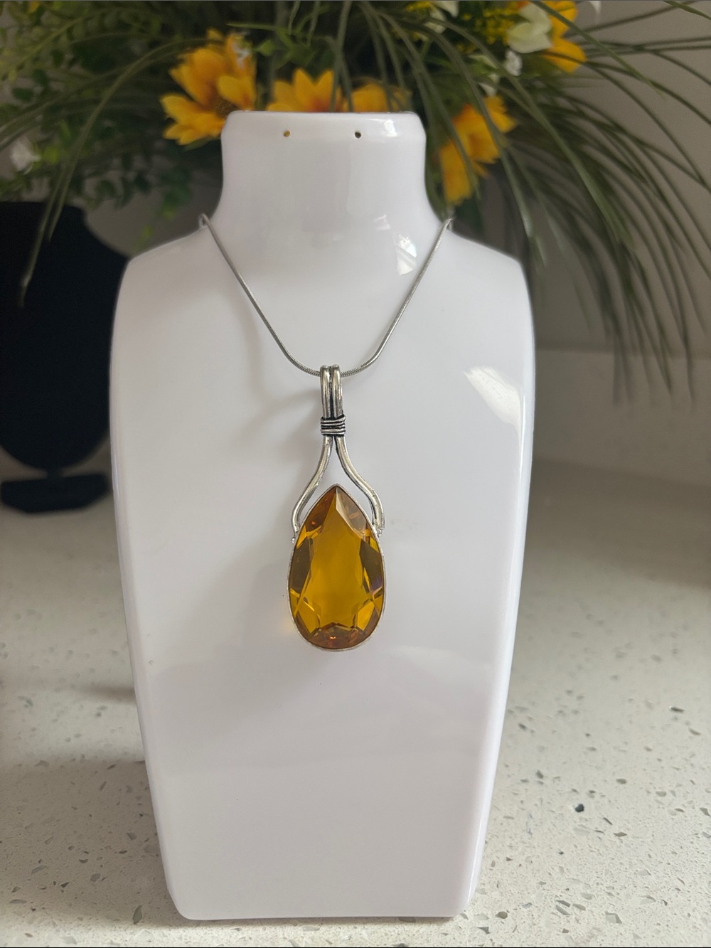 Citrine Gemstone Handmade Pendant Necklace